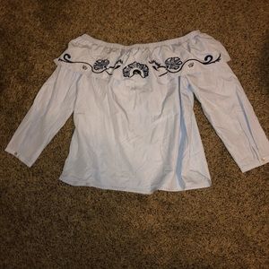 Off shoulder 3/4 sleeve